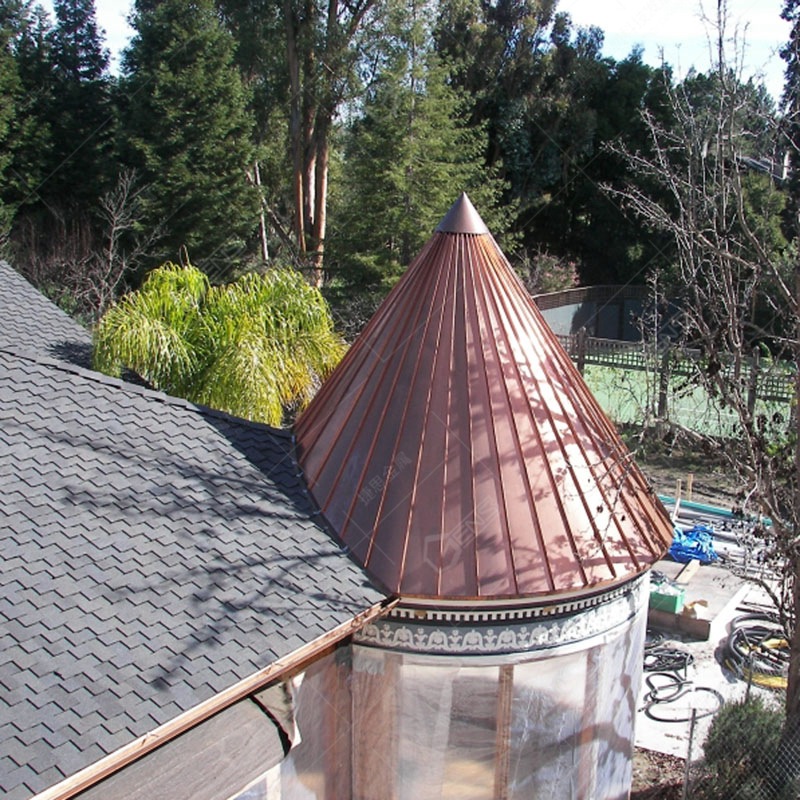 捷思(GENS)紫铜瓦金属屋面建筑屋面金属铜瓦可定制材质尺寸颜色