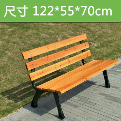 公园椅子户外实木长椅防腐木木凳子实木铁艺长凳子公园排椅等候椅