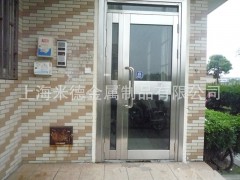 厂家批发 防盗楼宇门 不锈钢楼宇门 上海不锈钢门 各种防盗门窗类图3