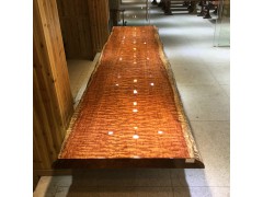 巴西花梨实木大板巴花红木家具原木大班台老板办公会议桌厂家直销图1