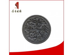 圆形古建筑砖 仿古外墙唐语砖雕荷花GY103 仿古影壁挂件青砖砖雕图1