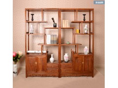 小海棠博古架 明清古典小博古架古玩架 仿古花梨木图1