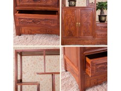 小海棠博古架 明清古典小博古架古玩架 仿古花梨木图3