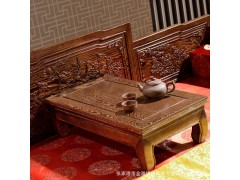 红木家具 中式古典装修罗汉床鸡翅木实木山水花鸟雕花贵妃美人榻图3