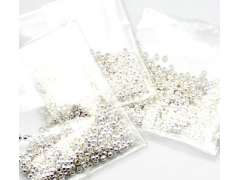 昌达2mm定位珠扣DIY饰品配件材料电镀白K不退色图1