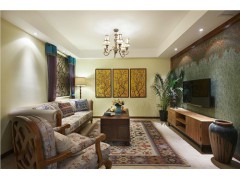 二手房装修可以通过设计电视背景墙来增加亮点_缘环装潢图1