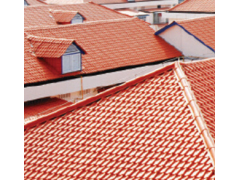 新型建材 竹节合成树脂瓦,仿古树脂屋面瓦,红色农村屋顶瓦图2