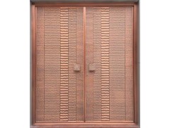 别墅铜木进户门纹安供图1