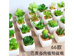 迷你仿真多肉植物盆景 仿真花创意摆件图3
