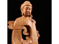 太行崖柏根雕摆件精品雕刻 天然陈化料 客厅 与佛同行图1