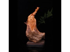 正宗太行崖柏摆件 随形风化料手工雕刻寿星 根雕艺术收藏品图1