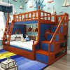实木高低床子母床上下铺床儿童床地中海风格梯柜床双层床
