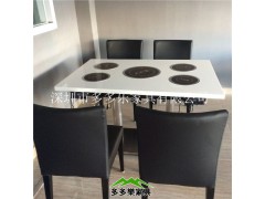 供应大理石火锅桌 一人一锅式火锅桌 多功能火锅桌图1