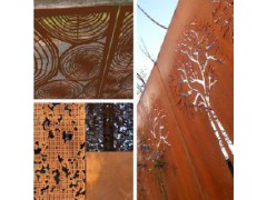 耐候钢板 耐候钢板上红锈 镂空雕刻 折弯成型图1