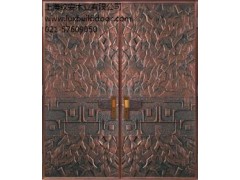 别墅铜门进户门,别墅铜木门厂家,上海别墅铜门厂家,纹安供图1