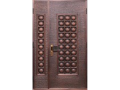 子母铜木进户门,上海子母铜木门价格,上海子母铜门厂家,纹安供图1