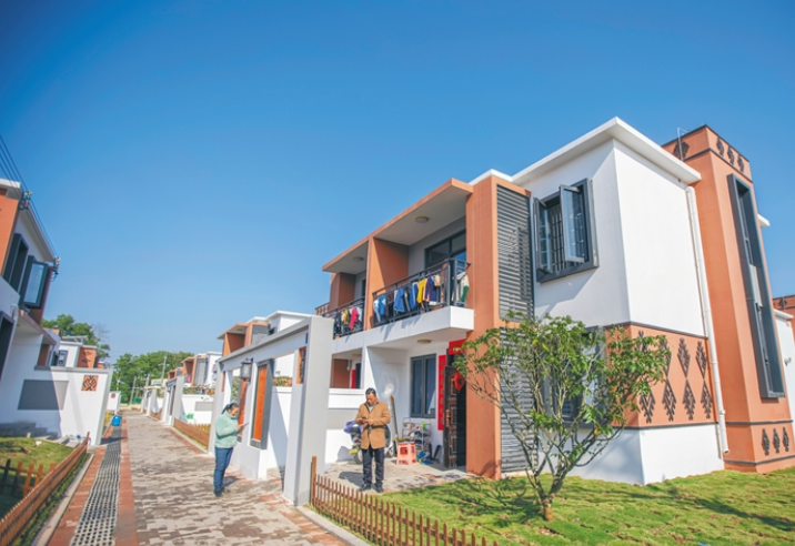 村民们住上了用装配式建筑建造的新别墅