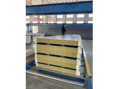 江苏供应防火吸音聚氨酯封边岩棉夹芯板/冷库板/墙面板图1