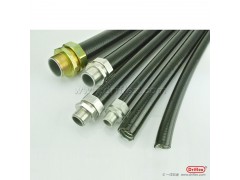 一洋五金供应黑色包塑金属软管波浪型蛇皮管配套金属接头图5