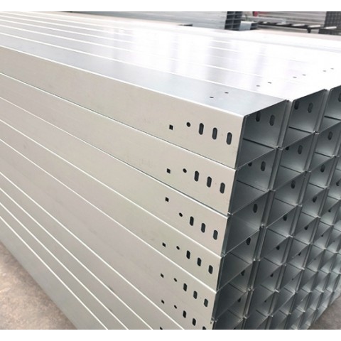 锌铝镁桥架 槽式梯式输电设备防火喷塑电缆桥架图1