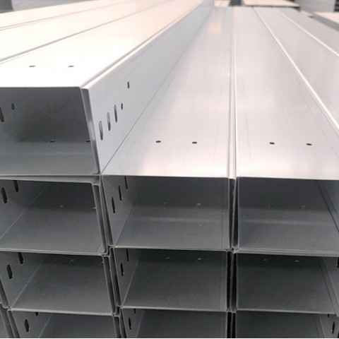 锌铝镁桥架 槽式梯式输电设备防火喷塑电缆桥架图2